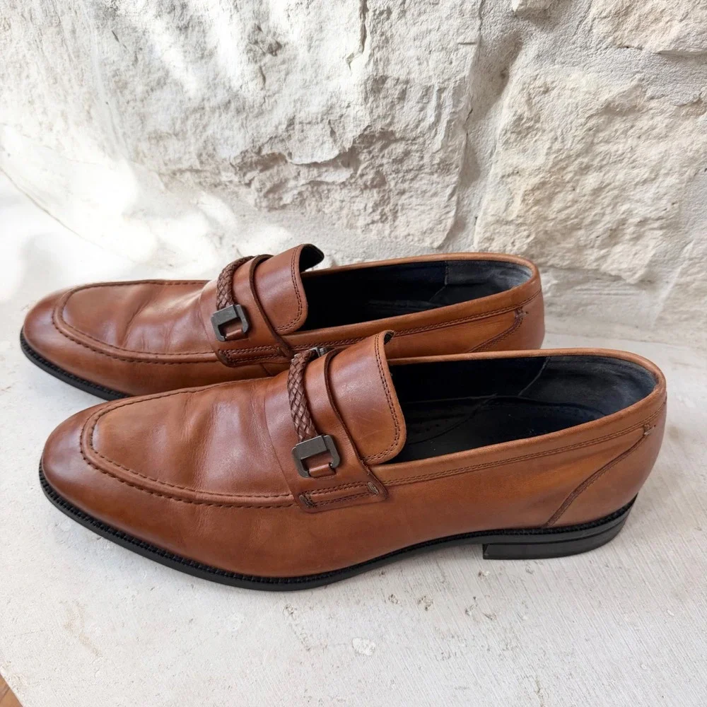Cole Haan Mens British Tan Leather Venetian Loafers C29040 Size 12 M